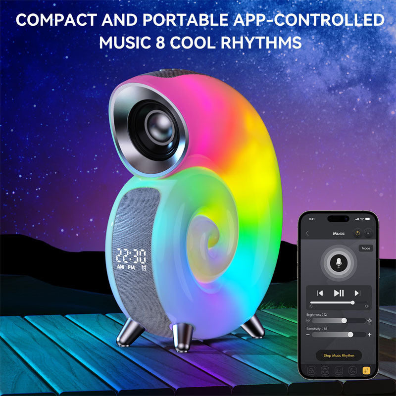 Conch Smart RGB Atmosphäre Licht Bluetooth Lautsprecher Wecker Wecklampe Weißes Rauschen Maschine Für Schlafendes Baby APP Steuerung