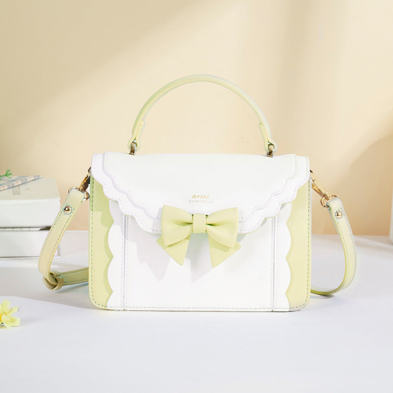 Women's Fashion New Bow Style Small Square Bag