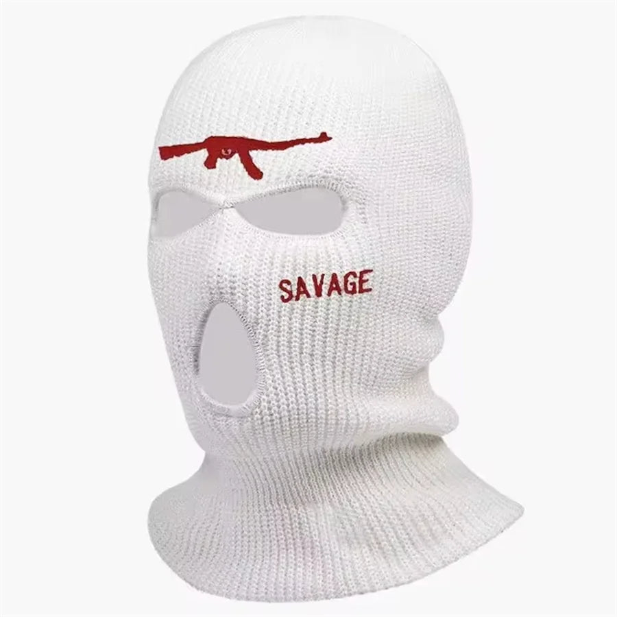 3 Hole Balaclava Full Face Cover Ski Balaclava Winter Outdoor Sport Knitted Face Cover for Outdoor Sports