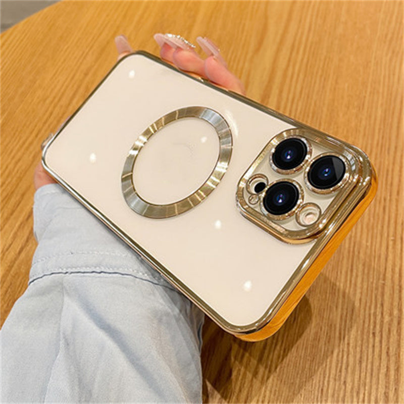 Creative Lens Film Plating Magnetic Suction Phone Case Protector