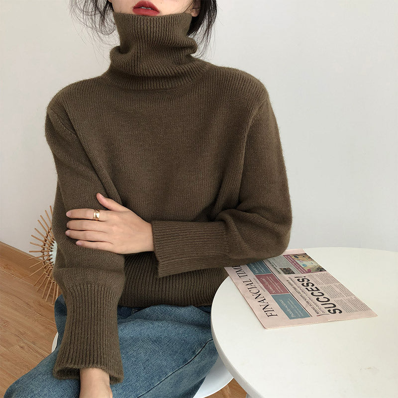 Women's Loose And Simple Pullover Solid Color Sweater