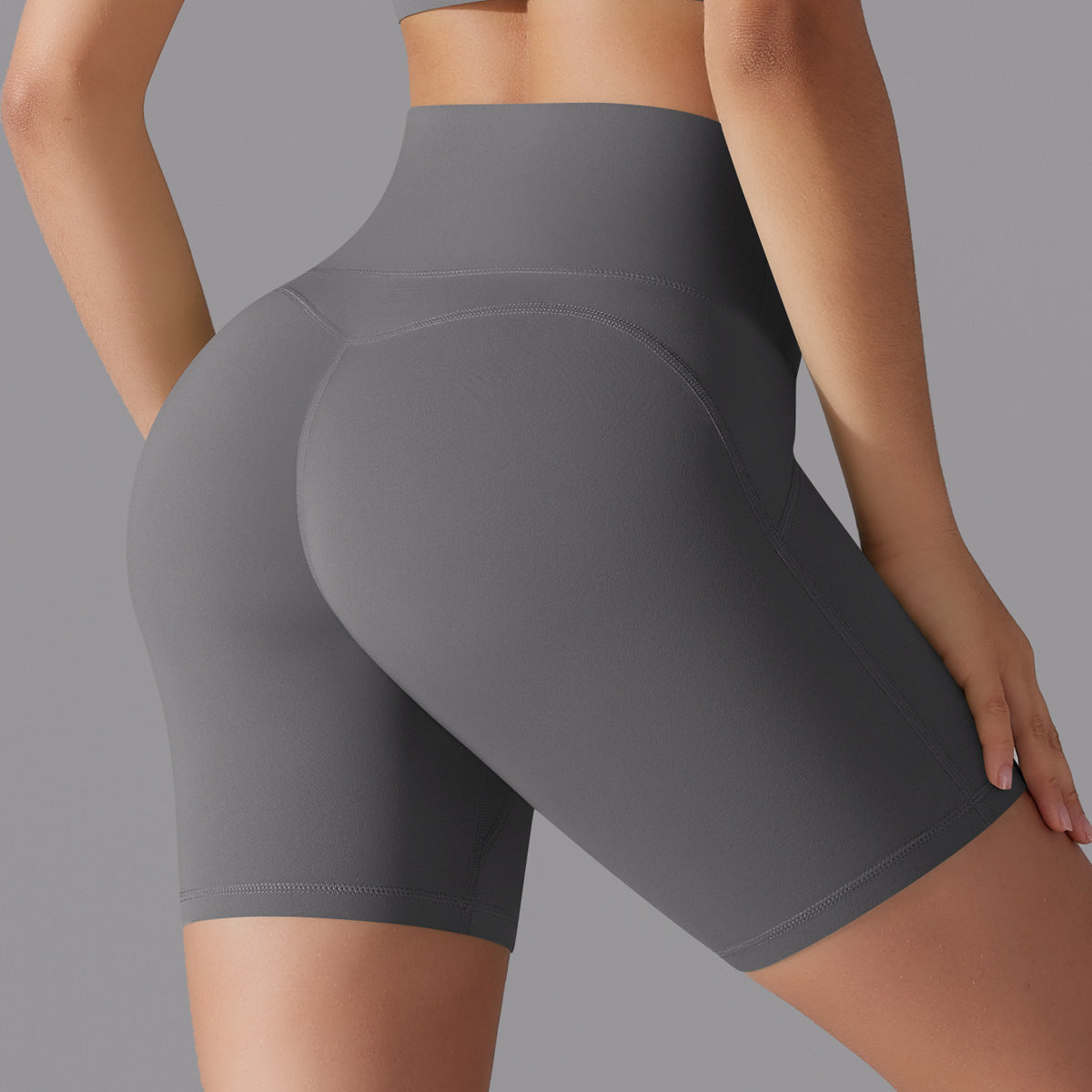 Yoga-Shorts mit hoher Taille für Damen