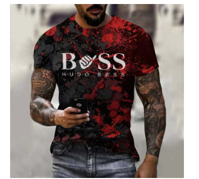 Men's Printed Fashion Fashion Short Sleeve Casual