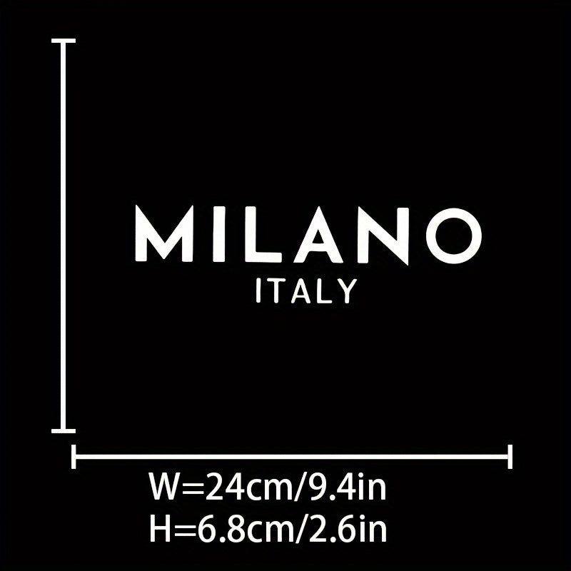 Milan Italian Letter Hot Stamping T-shirt