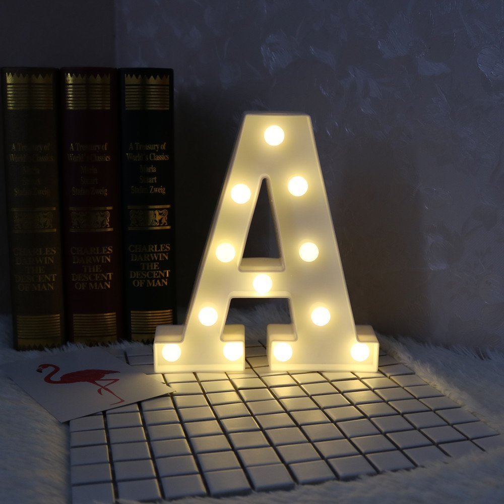 26 Buchstaben weiße LED Nachtlicht Festzelt Zeichen Alphabet Lampe