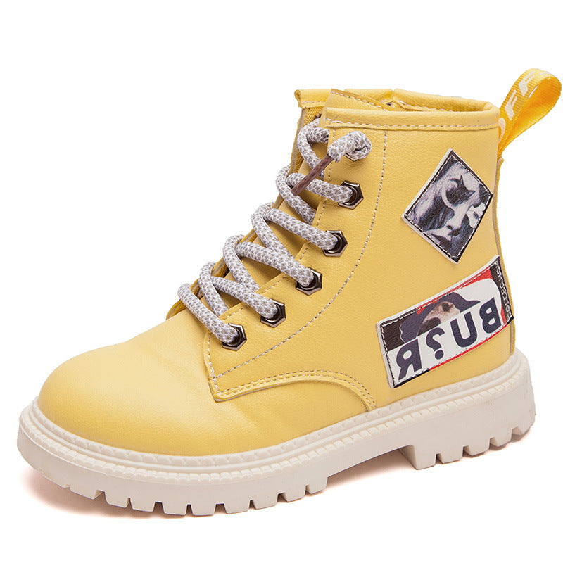 Children's Riding Boots High-Top Cotton School Sneakers