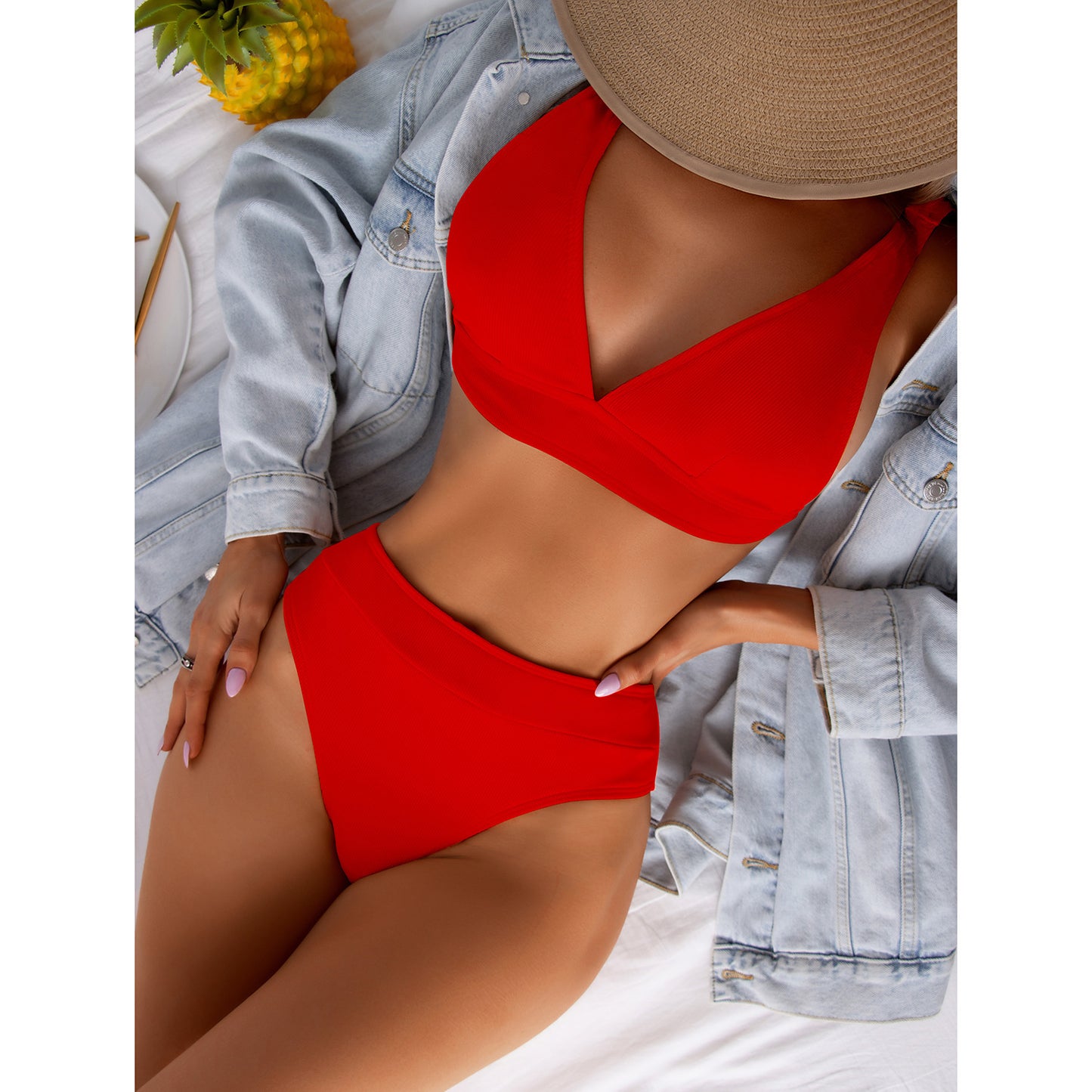 High Waisted Sexy Split Bikini Swimsuit