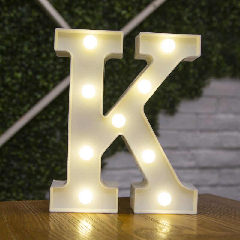 26 Buchstaben weiße LED Nachtlicht Festzelt Zeichen Alphabet Lampe