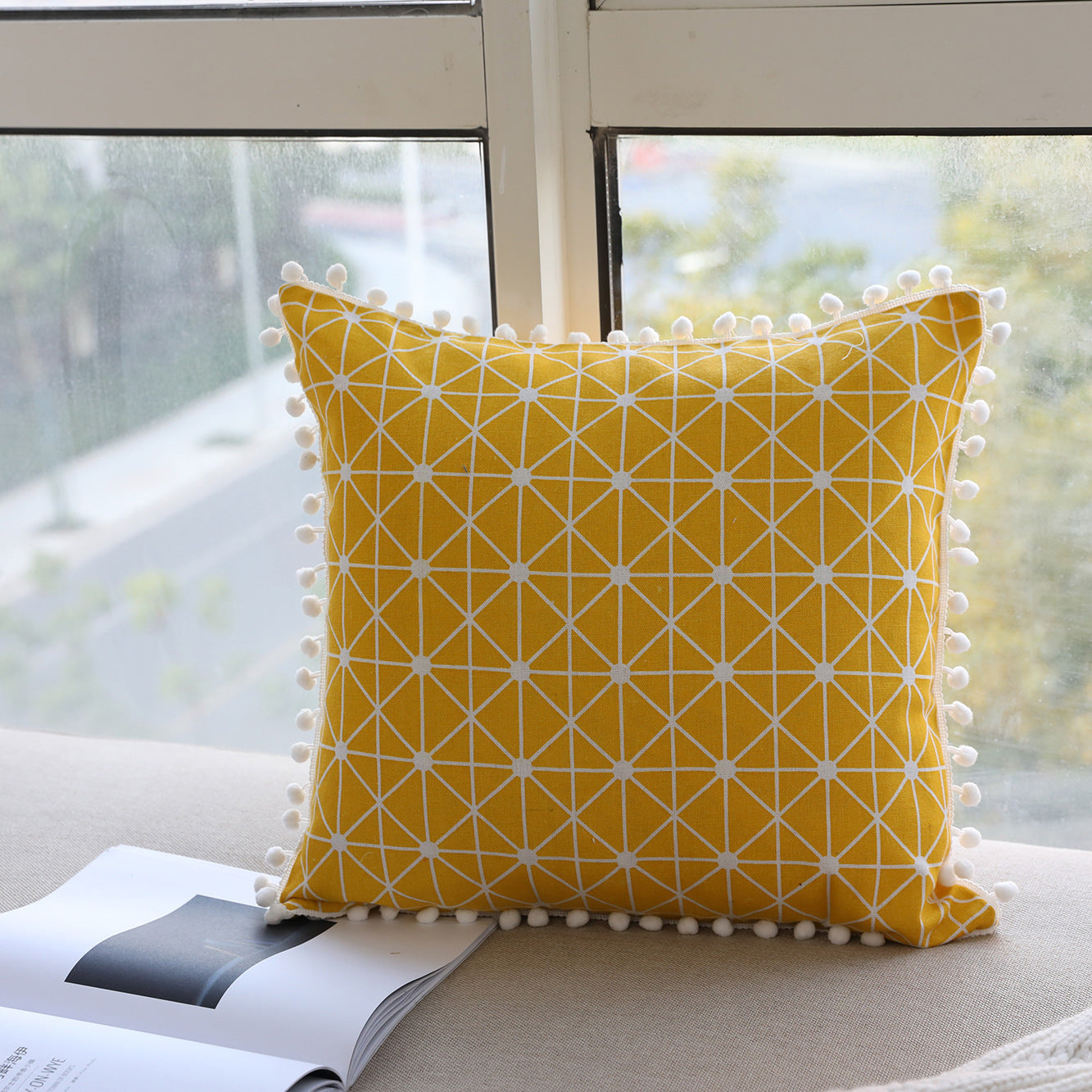 Geometric Cotton Linen Waist Pillow Pillow Cushion Waist Pillow