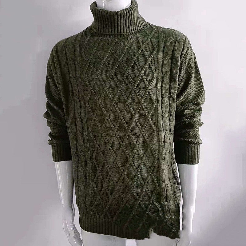 Men's Sweater Solid Color Long Sleeve Knitted Jacket