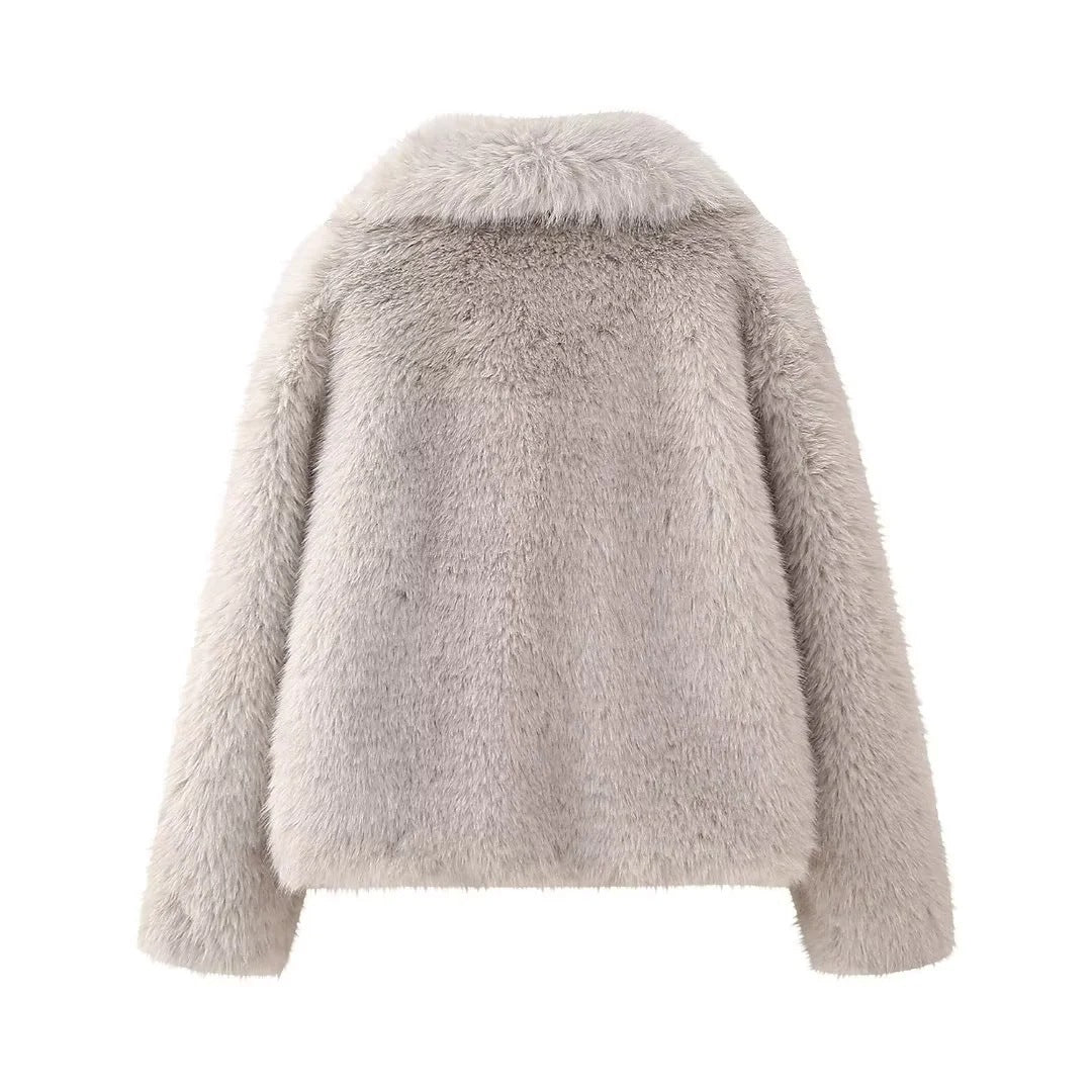 Artificial Fur Mink-like Coat Winter Coat European And American Socialite Style Top