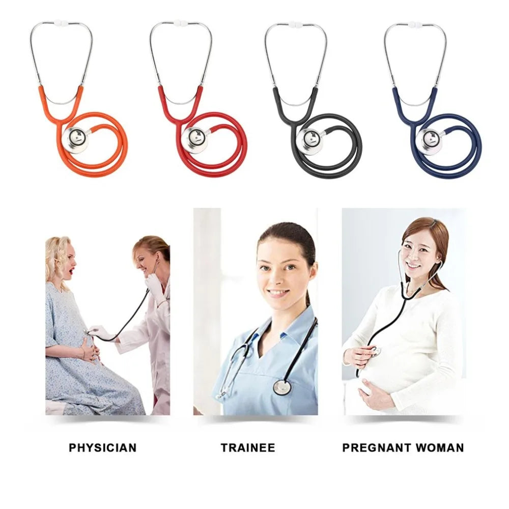 Double-Sided Stethoscope Single Tube Doctors Nurse Medical Professional Cardiology Stethoscope Alloy Chestpiece Health Care