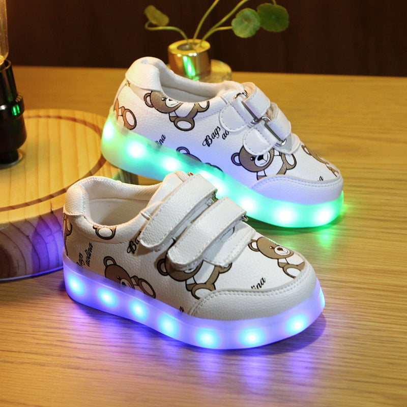 USB Charging Wings Led Children's Luminous Shoes