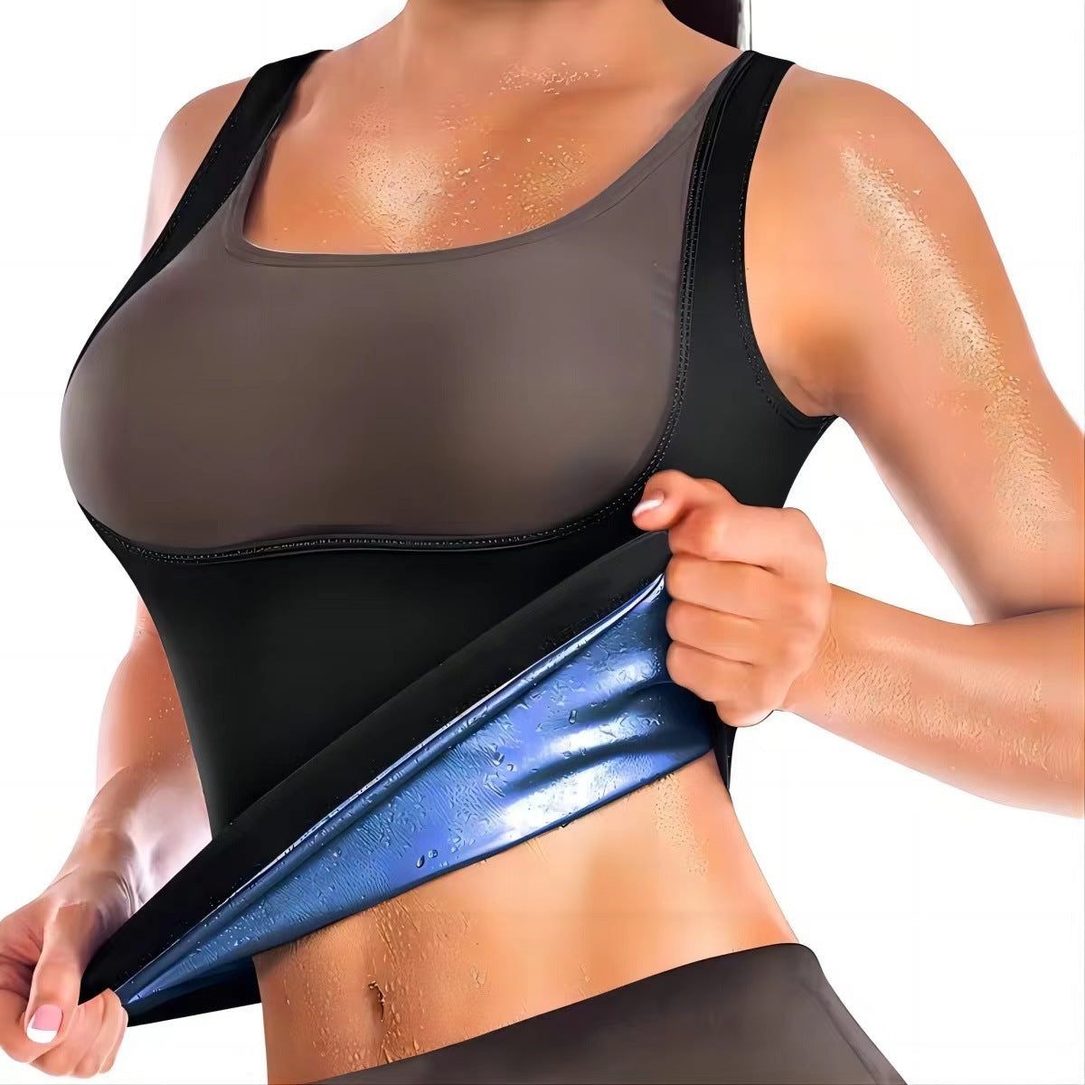 Violently Sweat Shapewear Silver Pastebrushing Vest