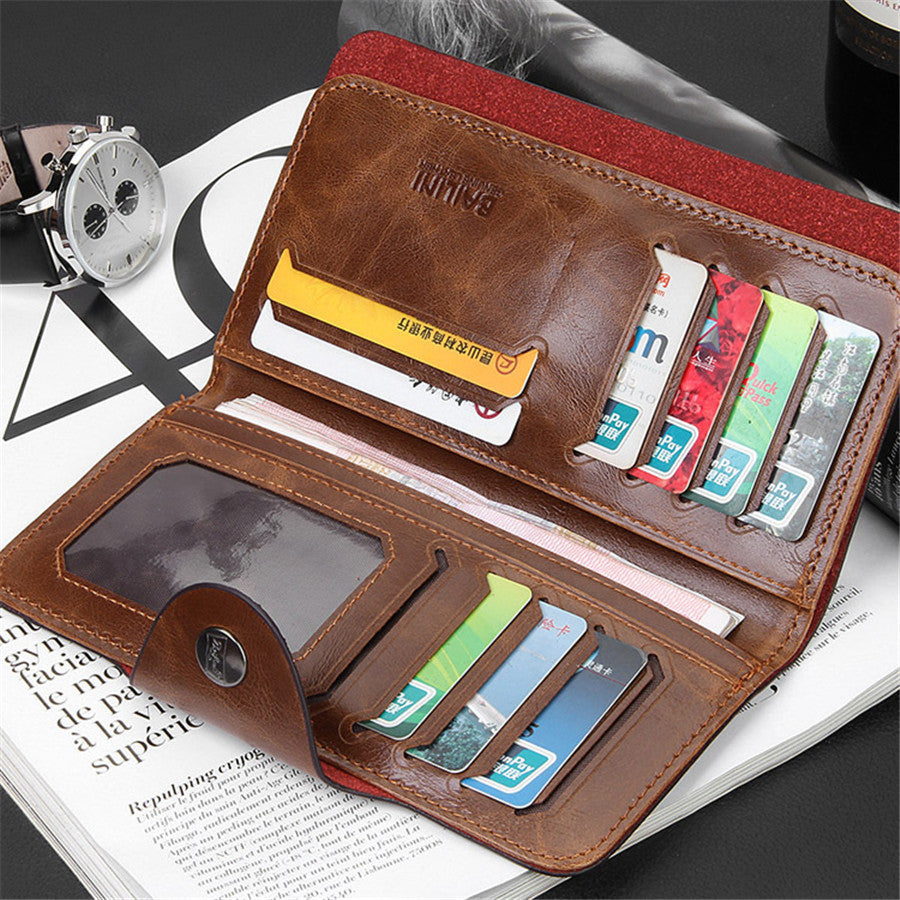 Vintage wallet tri-fold card holder hunter wallet