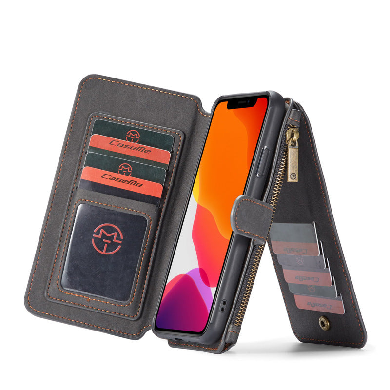 Zipper bag split multi-function Samsung S8 mobile phone case Vintage flip wallet card Samsung S8 plus leather case