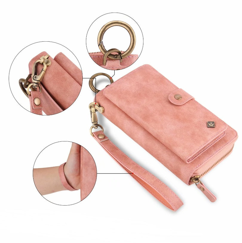 New Multi-function Mobile Phone Case Phone Shell Zipper Wallet Set Car Function Phone Case