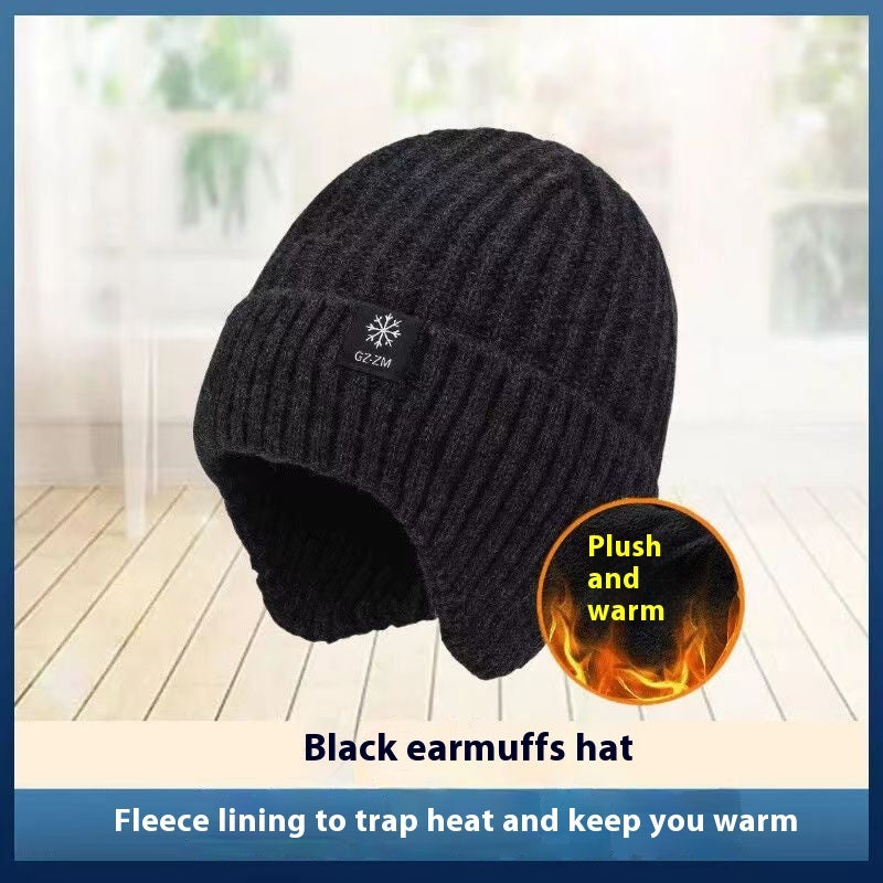 Middle-aged And Elderly People's Hats Men's Winter Warm Wool Hat Ear Protection