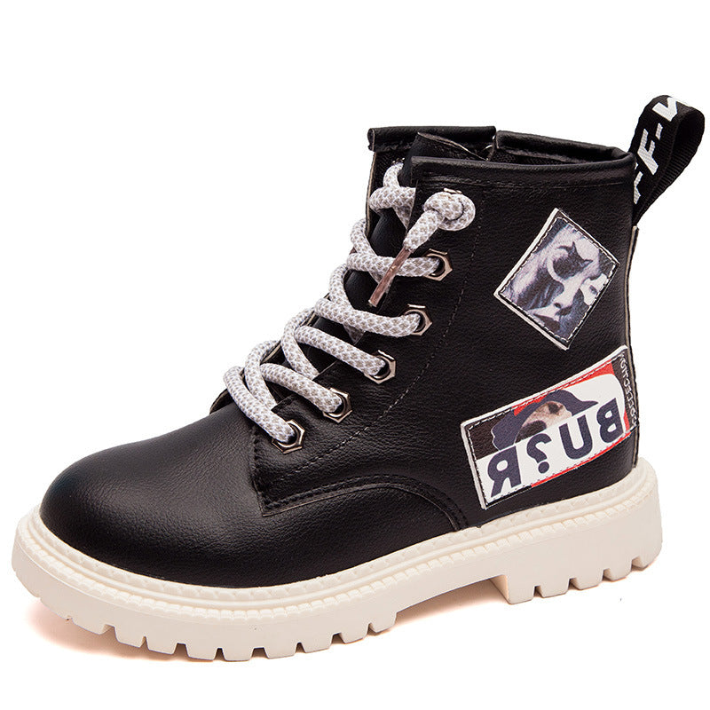 Children's Riding Boots High-Top Cotton School Sneakers