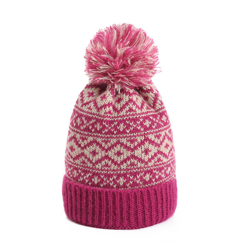 Wool Knitted Hat Female Korean Version Sweet