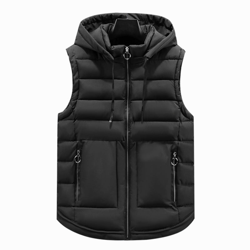 Vest Men's Autumn And Winter Thickened Cotton Padded