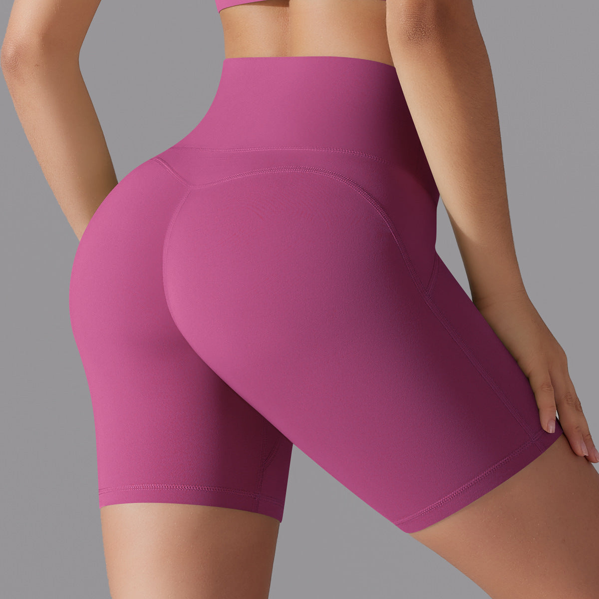 Yoga-Shorts mit hoher Taille für Damen