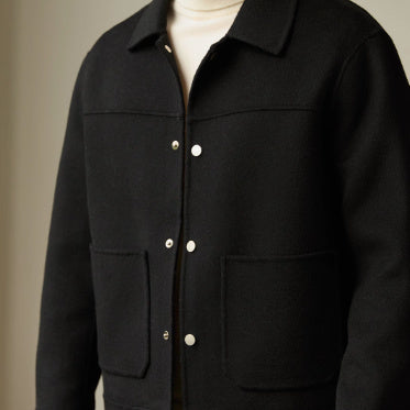 Men's Short Double-faced Woolen Goods Jacket