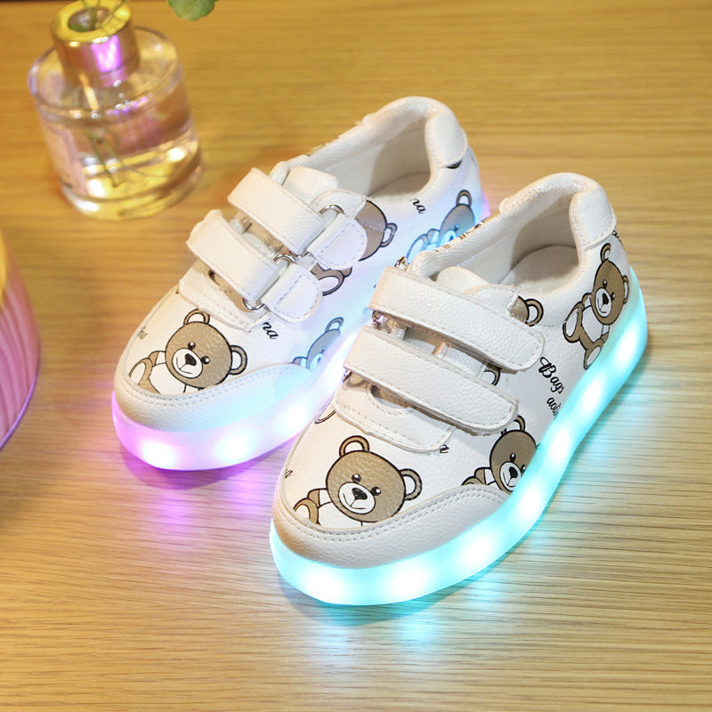 USB Charging Wings Led Children's Luminous Shoes