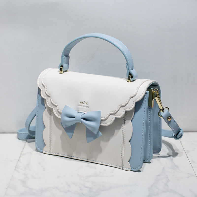 Women's Fashion New Bow Style Small Square Bag