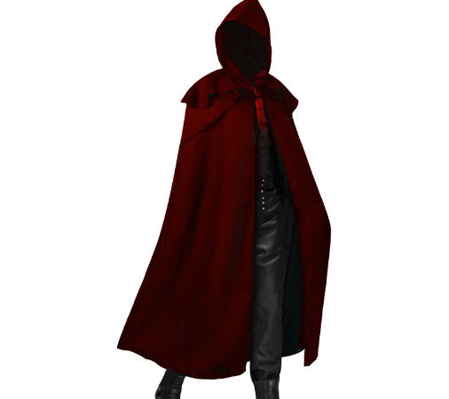 Halloween Dance Costume Death Cape Medieval Hat