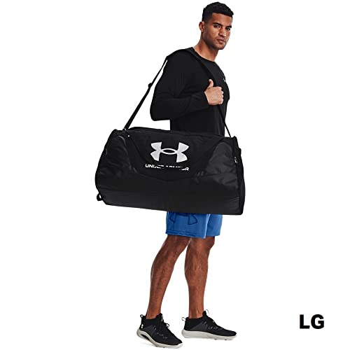 Under Armour Undeniable 5.0 Duffle, Unisex, für Erwachsene, Größe L, Schwarz (001)/Metallic Silver, Einheitsgröße