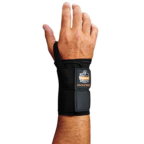 Ergodyne - 70026 ProFlex 4010 Double-Strap Right Wrist Support, Black, Large