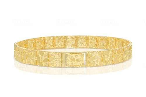 Floreo 10k Yellow Gold Nugget Bracelet Medium (8mm)