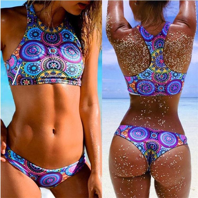 Neu Niedrigen Taille Dreieck Bikinis High Neck Brasilianische Bademode Badeanzug Badeanzug Bikini Set Brasilianische