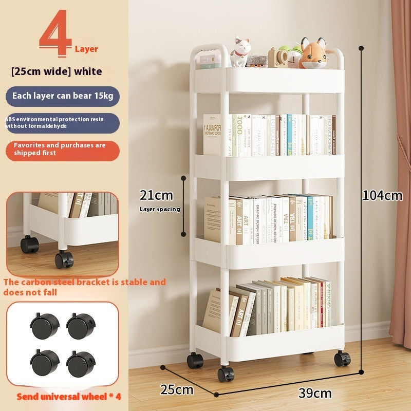 Movable Shelves Multi-functional Home Floor Bookshelf