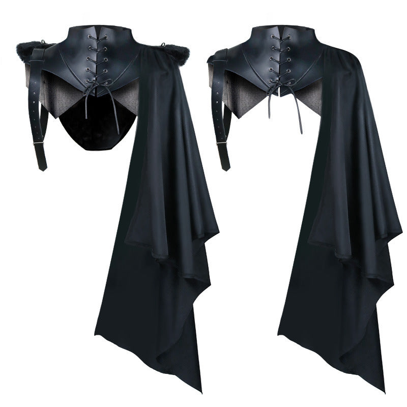 Halloween Dance Costume Death Cape Medieval Hat