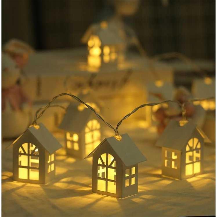 2M 10 stücke LED Weihnachtsbaum Haus Stil Fee Licht Led String hochzeit natal Girlande Neue Jahr weihnachten dekorationen für hause