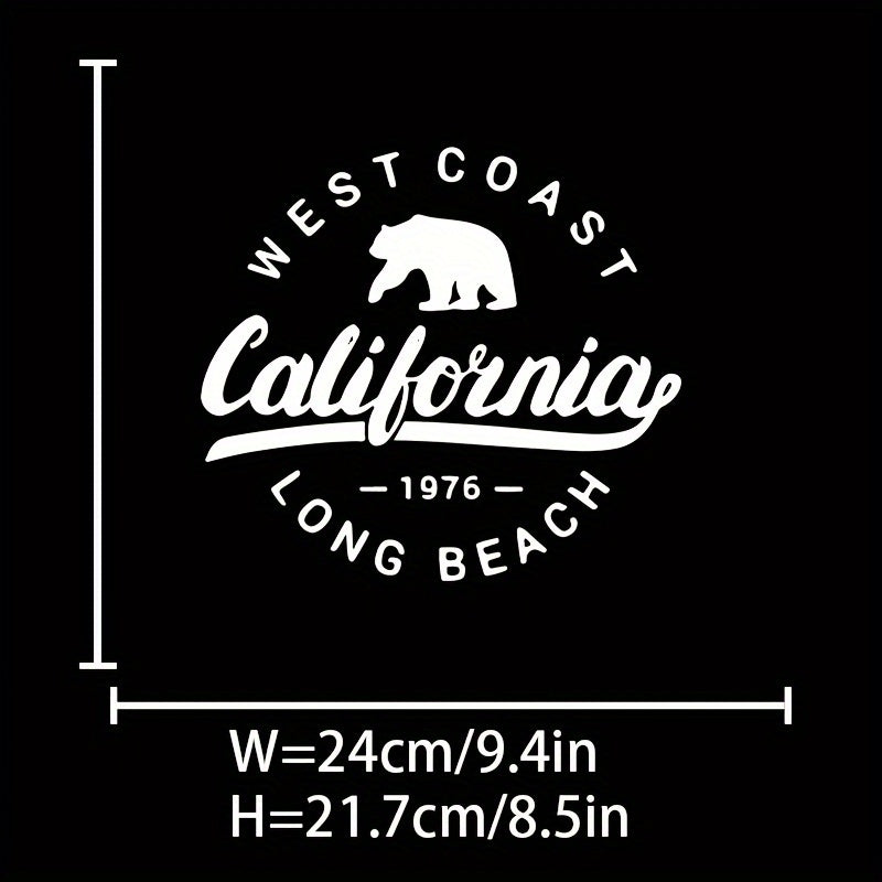 California Style Heat Transfer Sticker T-shirt - Washable