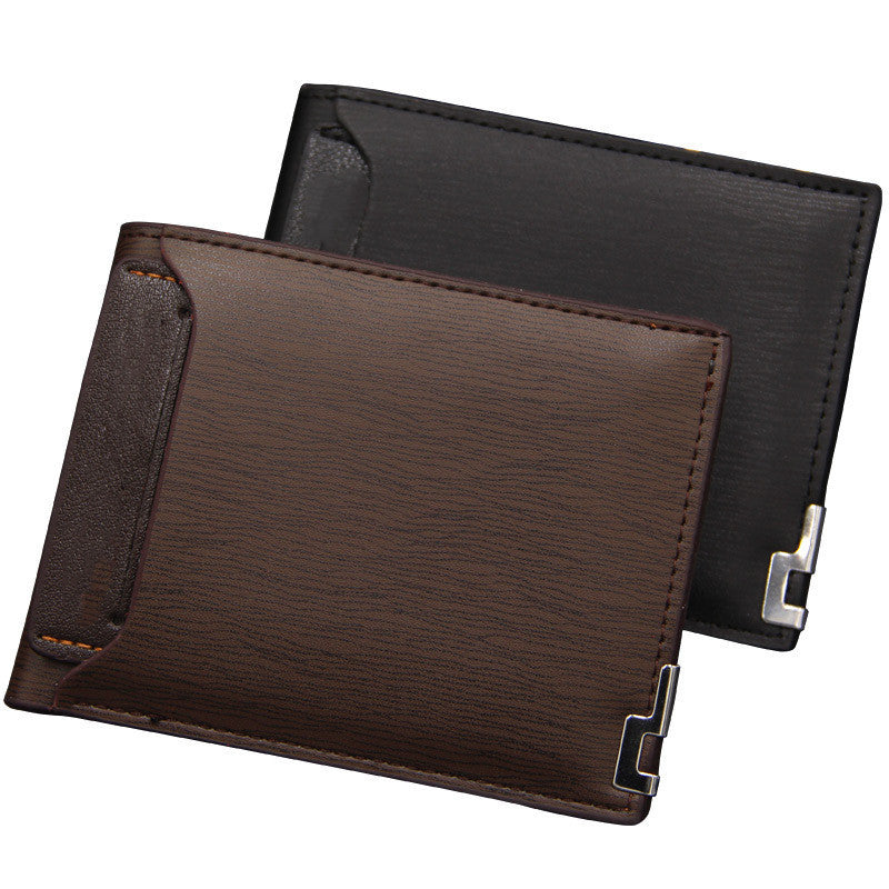 New Men's Short Multi-functional Fashion Casual Iron Edge Car Drawing Wallet