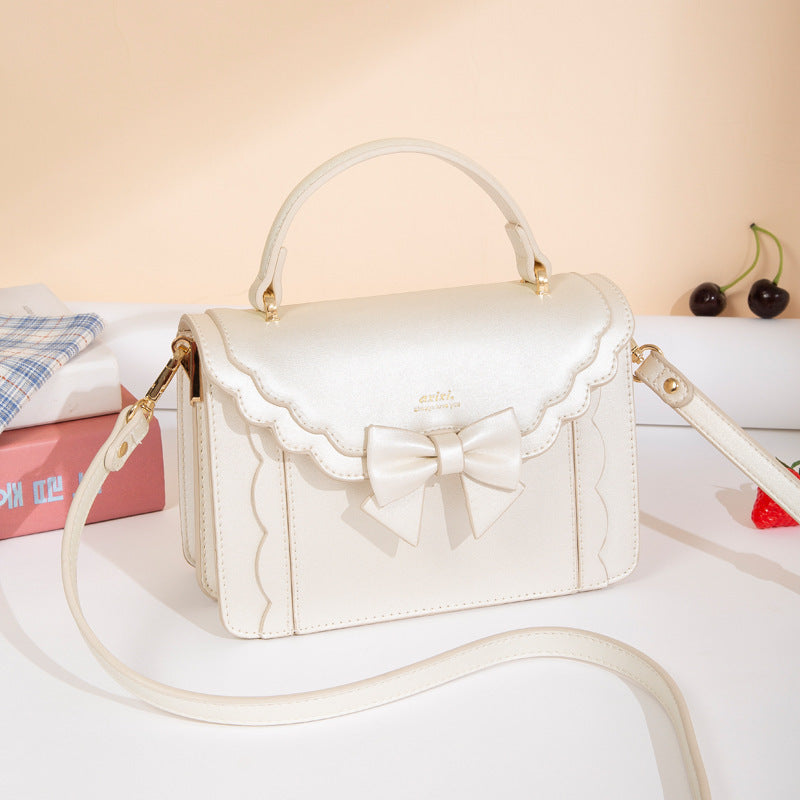 Women's Fashion New Bow Style Small Square Bag