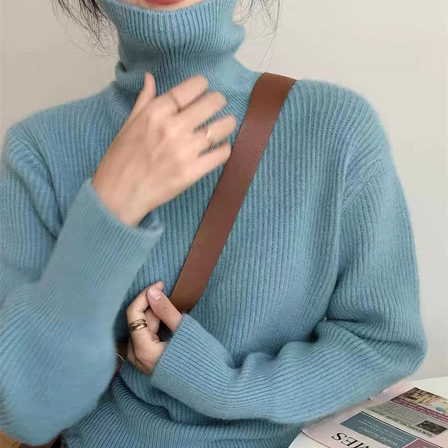 Women's Loose And Simple Pullover Solid Color Sweater