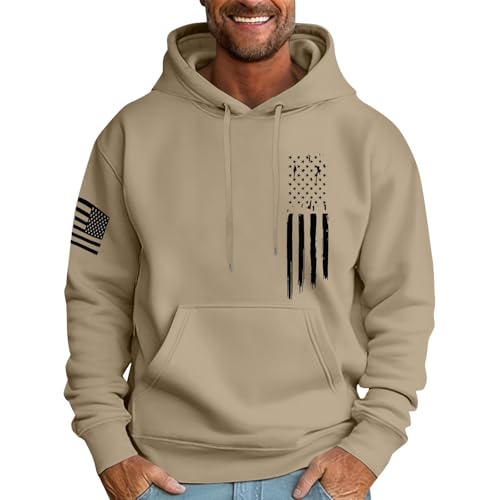 MLYYJCKG Trendy Hoodies Für Herren Übergroße Fleece-Sweatshirts Herbst Langarm-Hoodie Große Und Lange Grafik-Hoodies Mit Taschen Bequemer Hoodie Braun 6XL