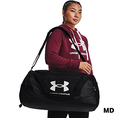 Under Armour Undeniable 5.0 Duffle, Unisex, für Erwachsene, Größe L, Schwarz (001)/Metallic Silver, Einheitsgröße