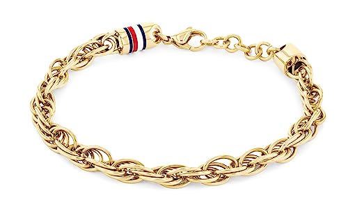 Tommy Hilfiger Schmuck Armband Kette aus Edelstahl Gelbgold für Männer und Frauen - 2790500