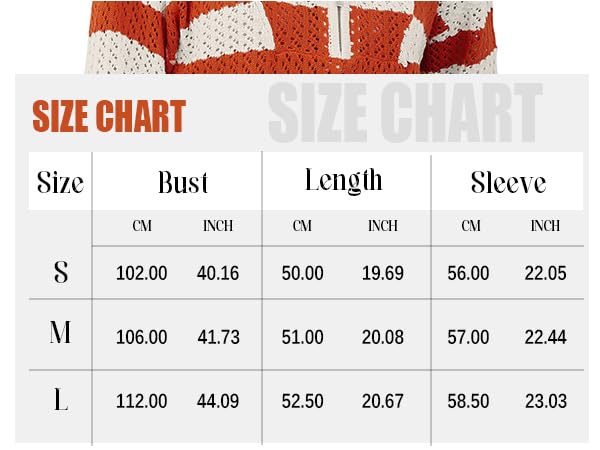 Womens Orange Striped Sweater Quarter Zip Pullover V Neck Crochet 2024 Color Block Trendy Knit Crop Tops