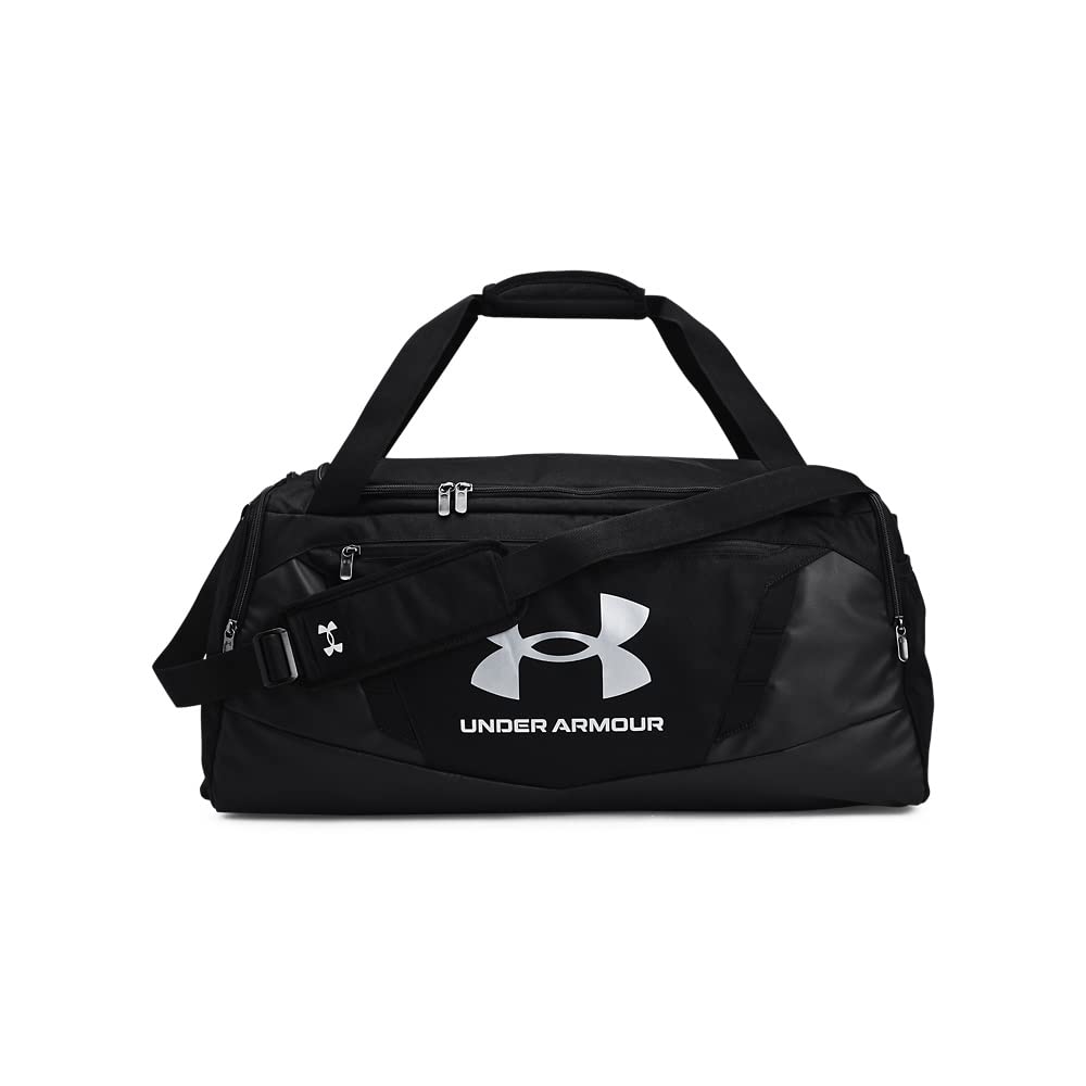 Under Armour unisex-adult Undeniable 5.0 Duffle-Large , Black (001)/Metallic Silver , One Size Fits Most