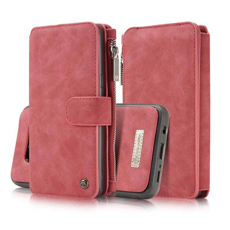 Zipper bag split multi-function Samsung S8 mobile phone case Vintage flip wallet card Samsung S8 plus leather case