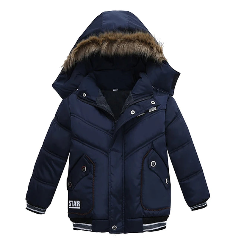 Autumn Winter Baby Boys Jacket Jacket for Boys Children Jacket Kids Hooded Warm Outerwear Coat for Boy Clothes 2 3 4 5 Yrs