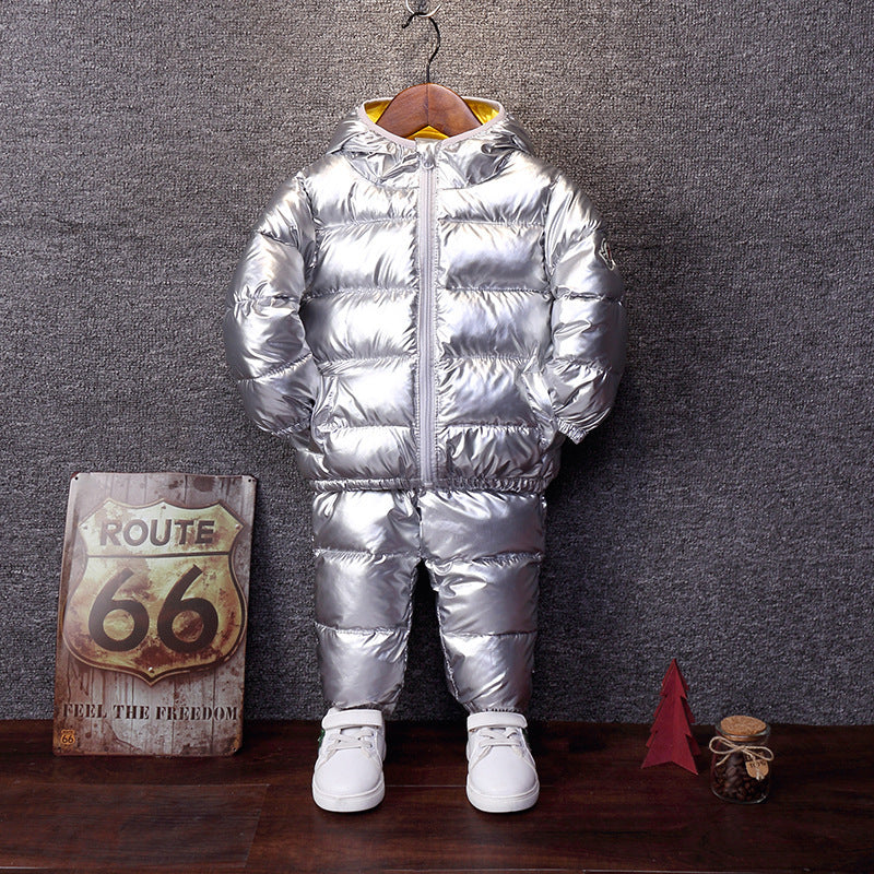 Children's down cotton suit