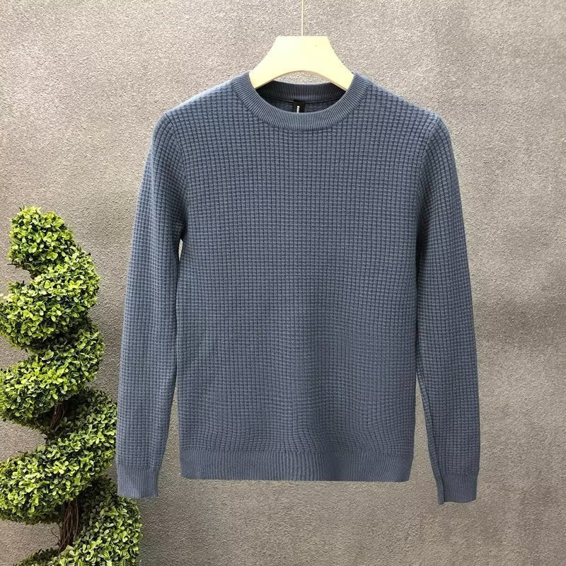 Loose Round Neck Sweater Men's Knitted Shirt